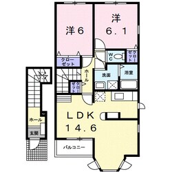 加太駅 徒歩18分 2階の物件間取画像